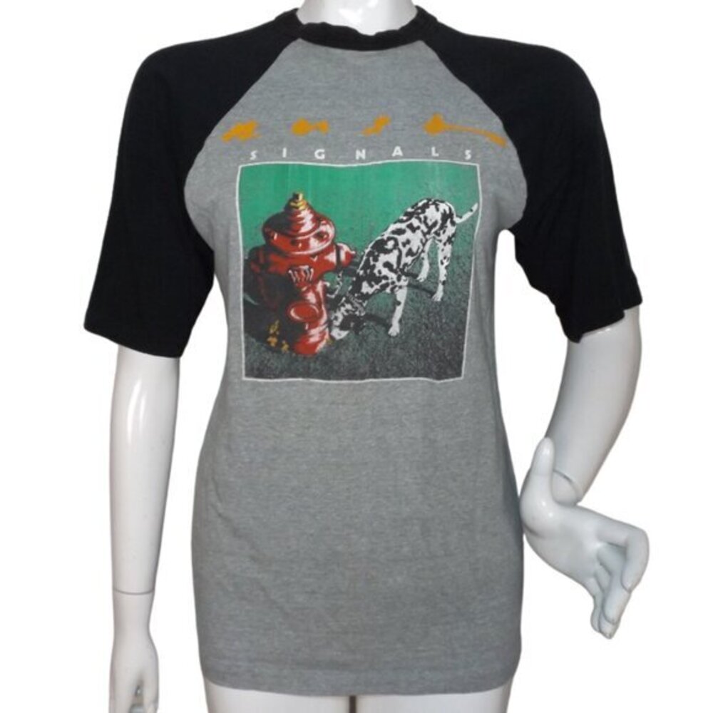 RUSH Concert Jersey, L/M, Signals Tour, Black/Gray, Reunion Arena 1983 Dallas TX